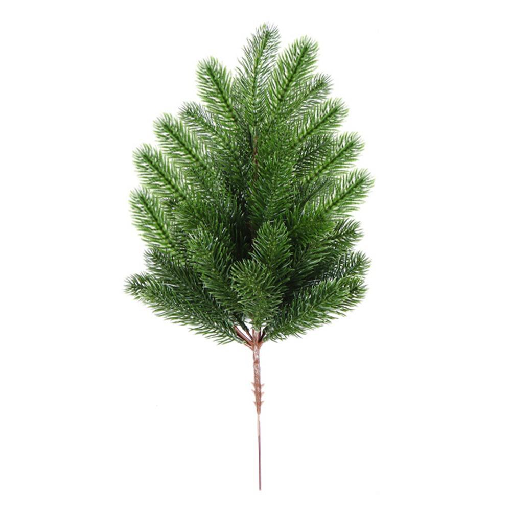 Зеленые искусственные сосновые ветки Реалистичный Реалистичный Зеленый Венок Праздничное украшение Style 5