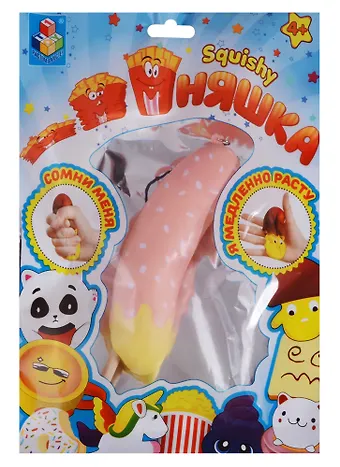 1toy Игрушка-сквиши Мммняшка squishy Банан в карамели (Т12313) (упаковка) (3+)